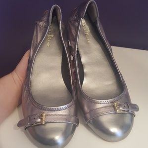 Cole Haan Silver Ballet Flats
